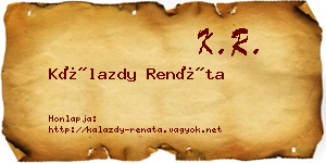Kálazdy Renáta névjegykártya