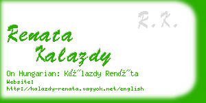 renata kalazdy business card